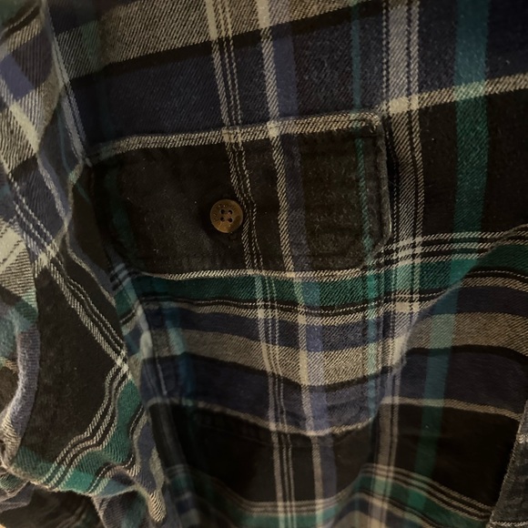 Dickies Relaxed Fit Blue and Black Plaid Shirt - Picture 5 of 12